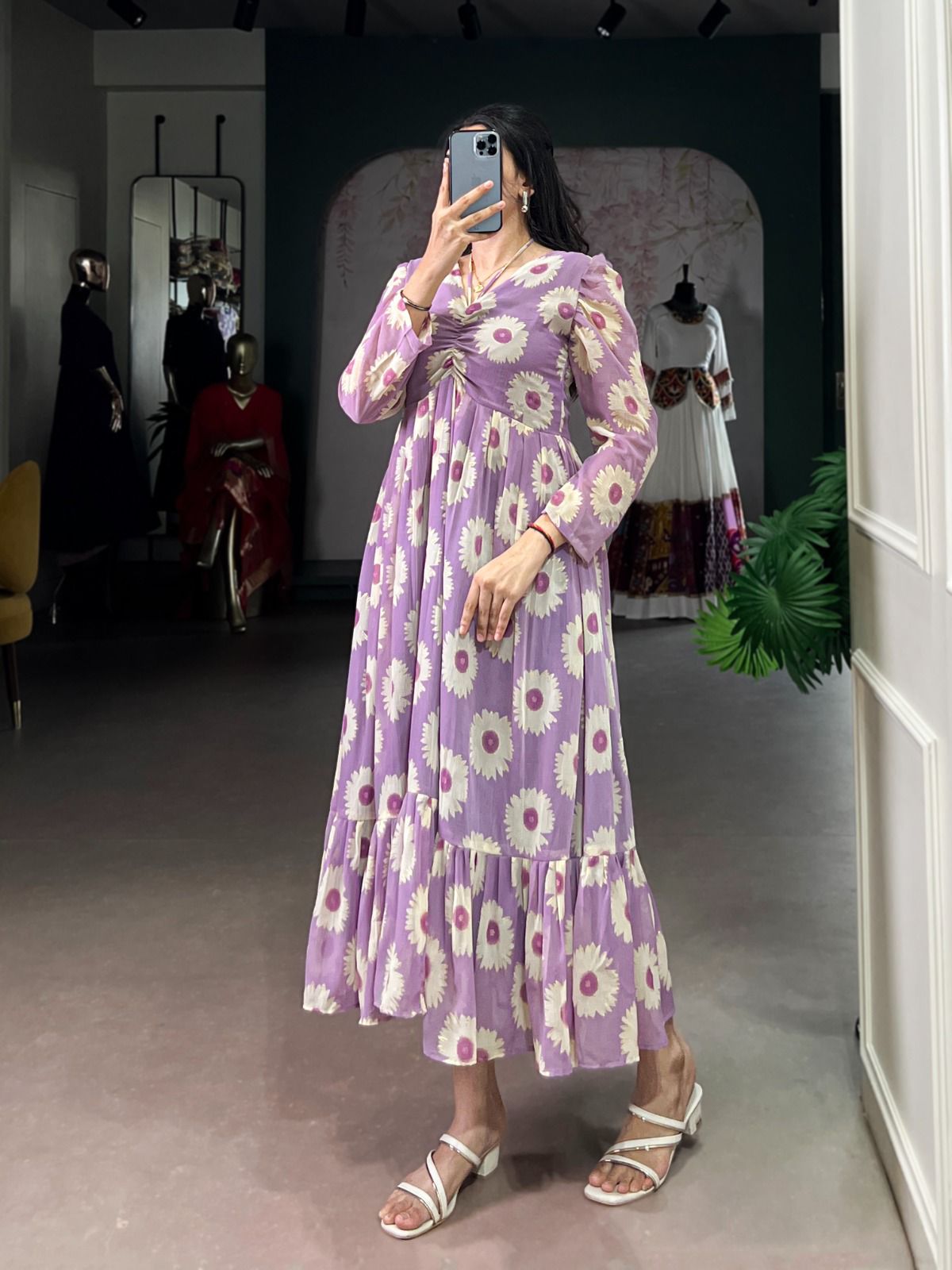 Purple Elegant Lightweight Frock