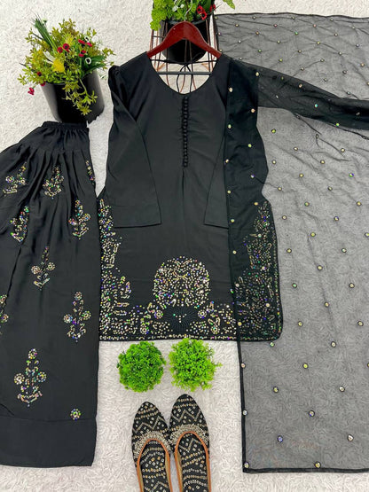 Black Pure Natural Farsi Top