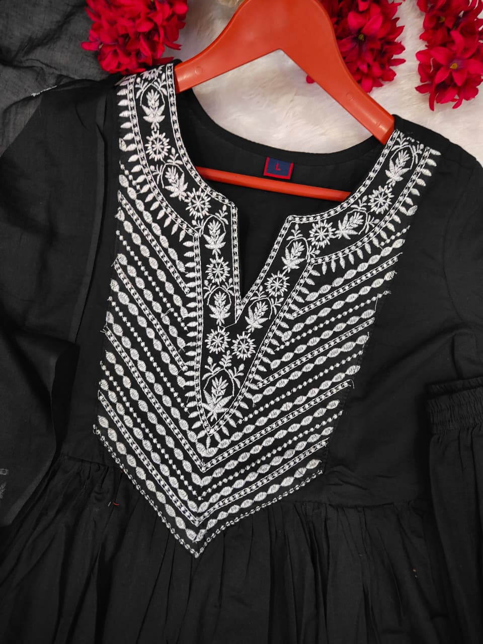 Black Festival Special Anarkali Kurti