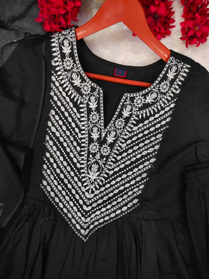 Black Festival Special Anarkali Kurti