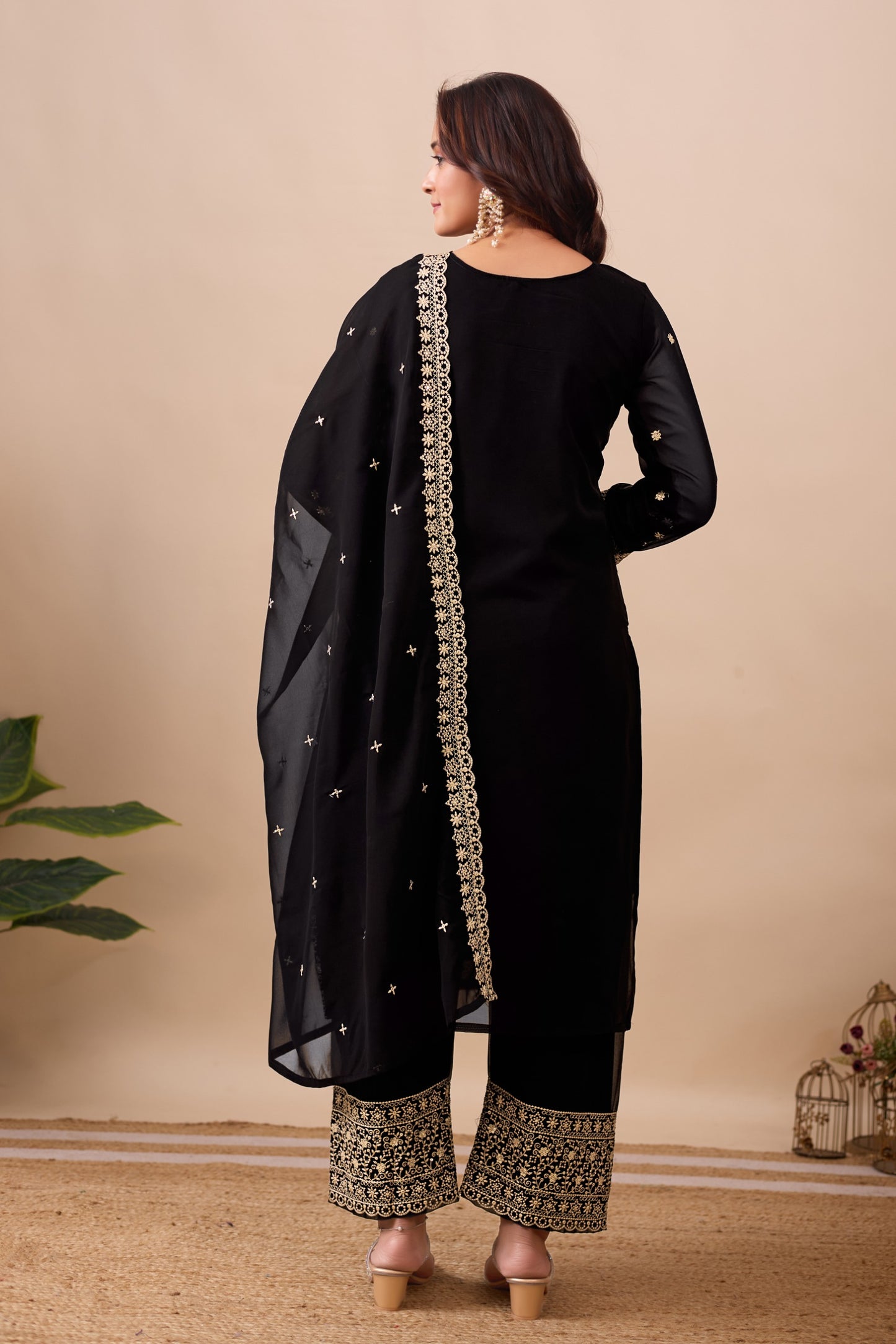 Black Premium Designer Embroidery Suit