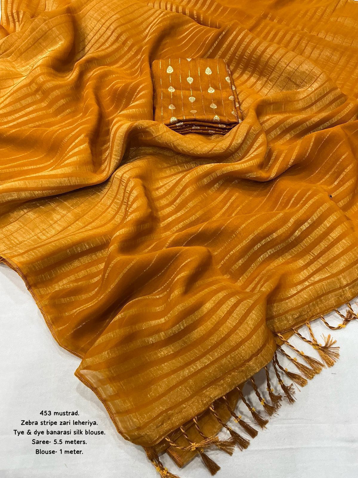 Mustard Silk Radiant Organza Saree