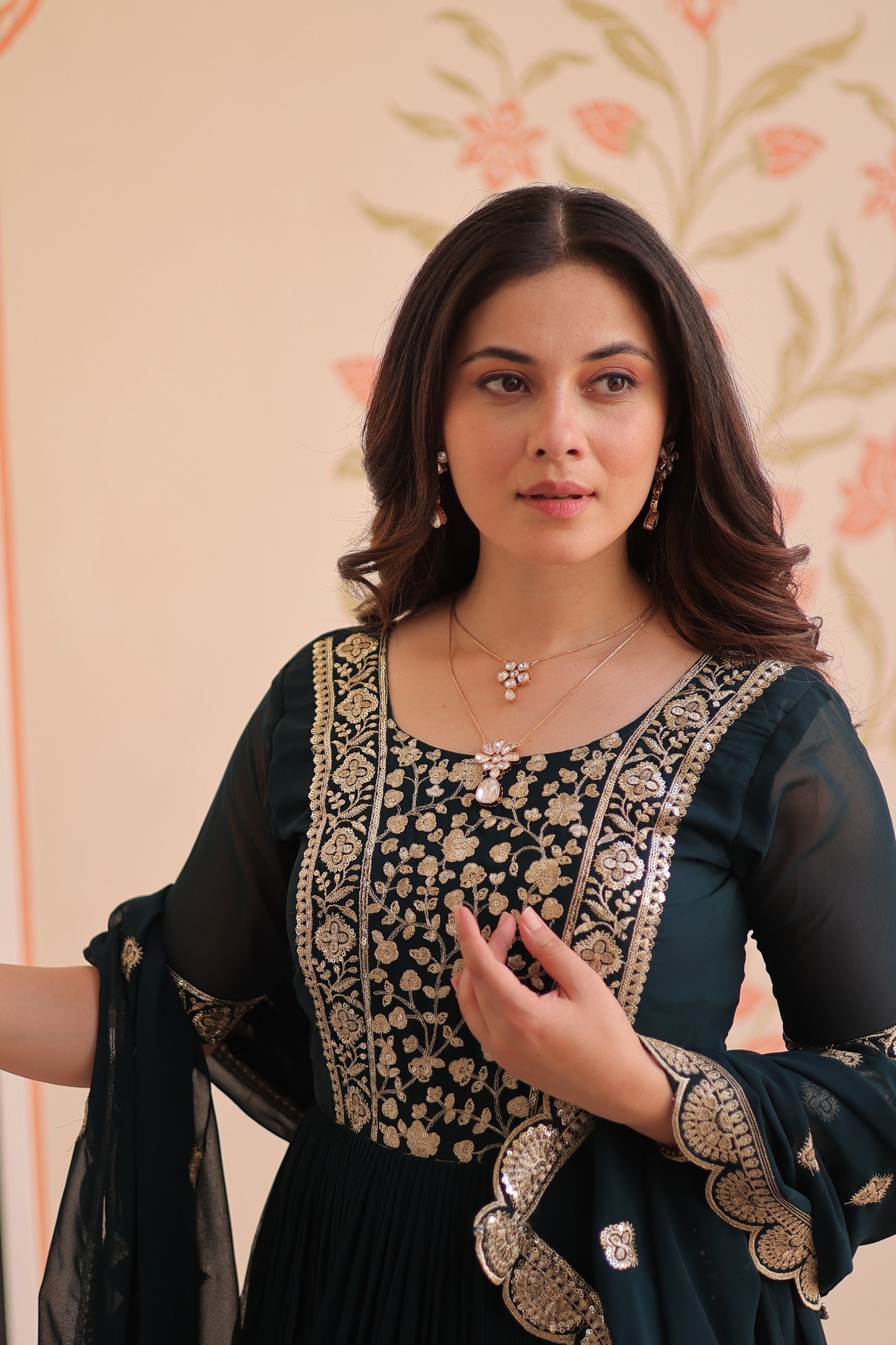 Rama Faux Blooming Cotton Gown