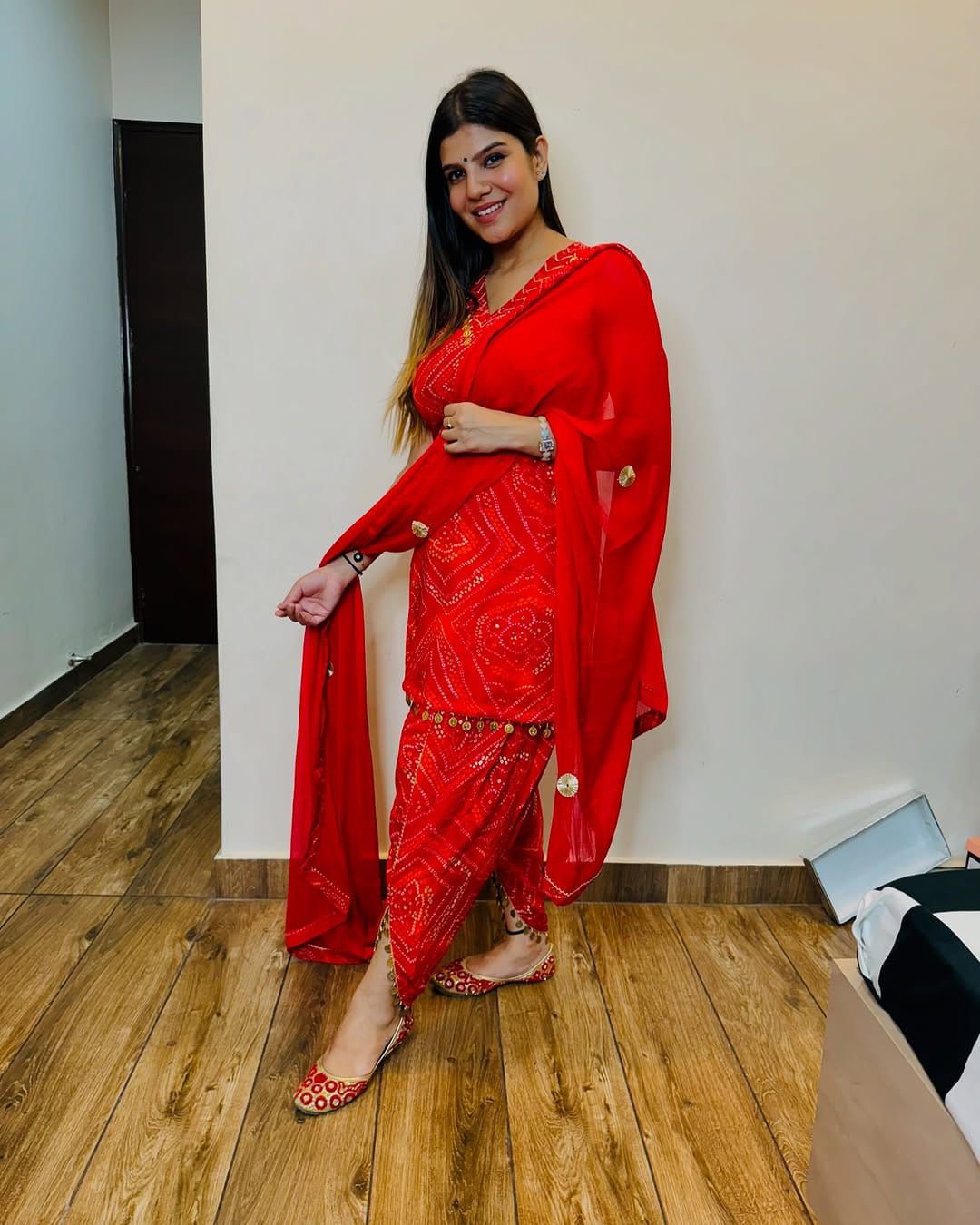 Red Pure Premium Rayon Wedding Kurti