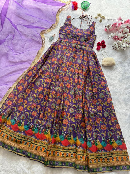 Purple Diwali Special Silk Suits