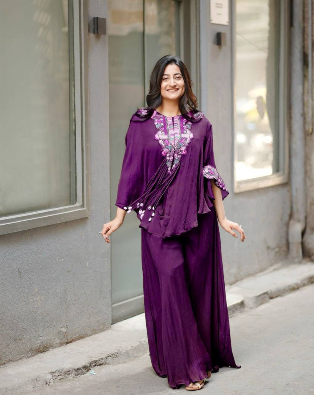 Purple New Trending 3 Piece Indo Western