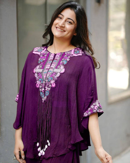 Purple New Trending 3 Piece Indo Western