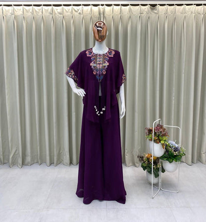 Purple New Trending 3 Piece Indo Western