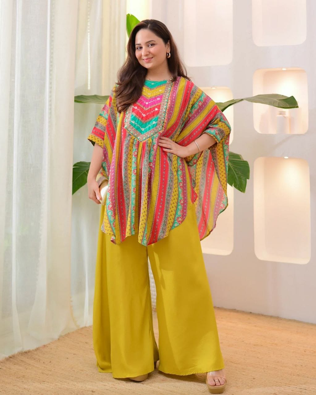 Multi Colour Trendy 2 Piece Indo Western