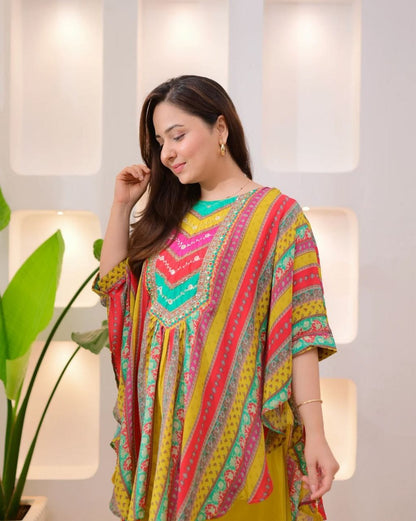 Multi Colour Trendy 2 Piece Indo Western