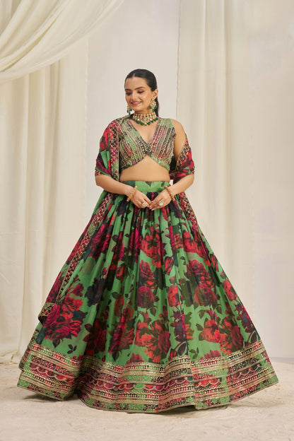Colourfull Gracefully Designed Wedding Lehenga