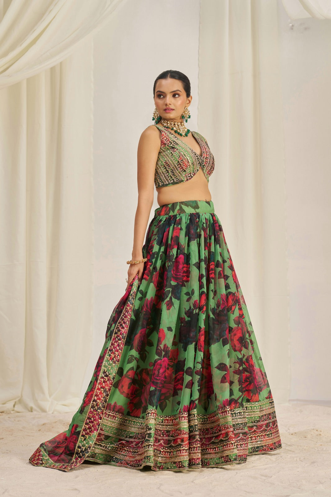 Colourfull Gracefully Designed Wedding Lehenga