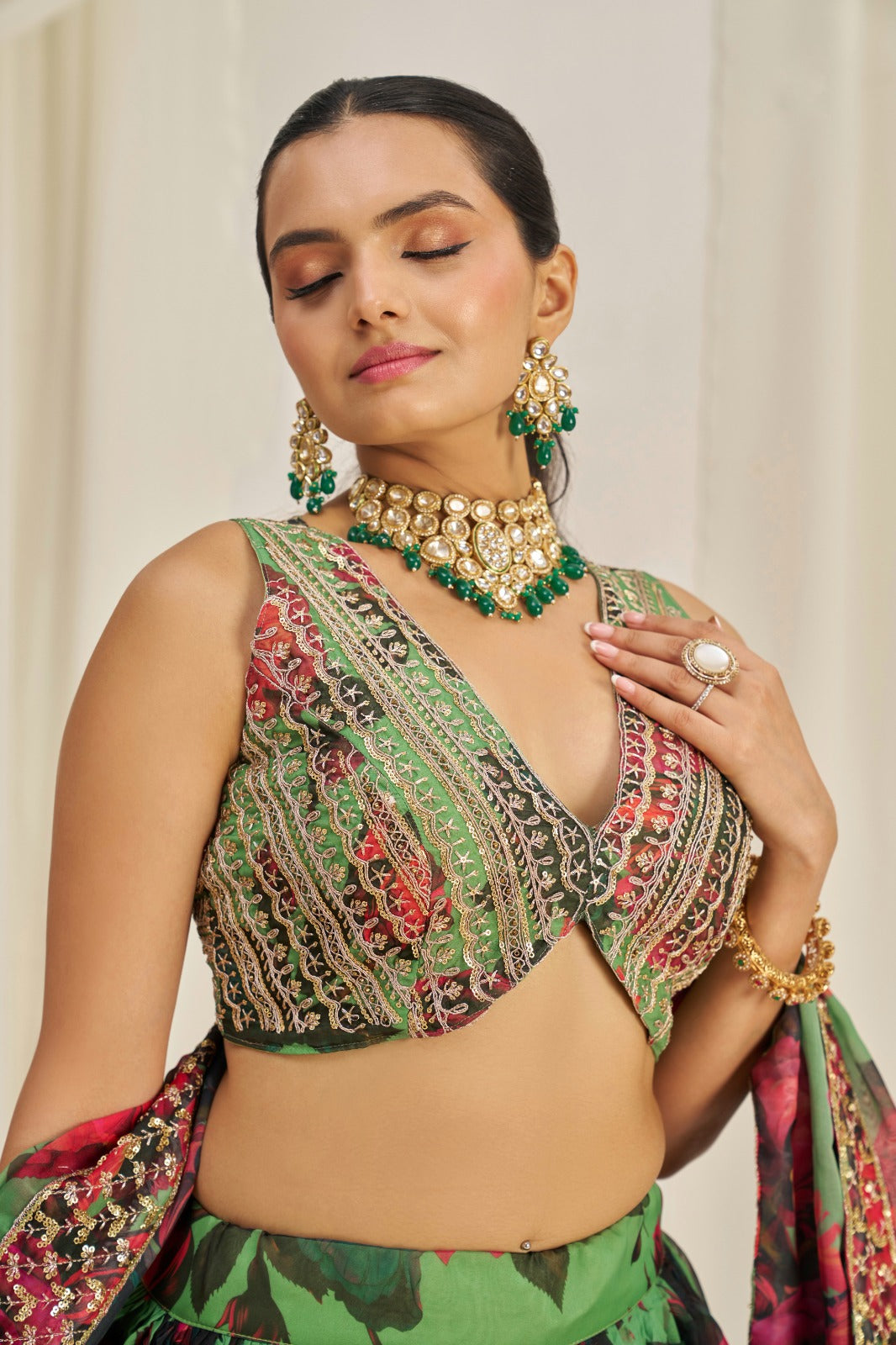 Colourfull Gracefully Designed Wedding Lehenga