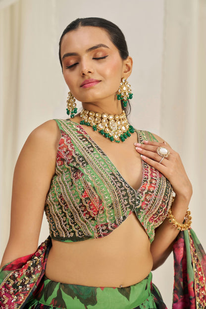 Colourfull Gracefully Designed Wedding Lehenga