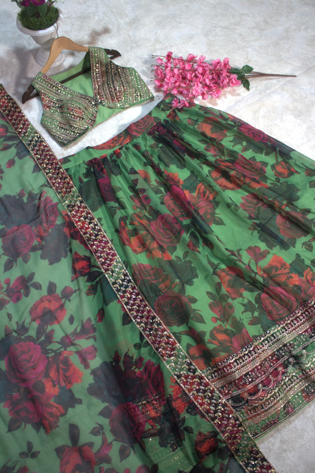 Colourfull Gracefully Designed Wedding Lehenga