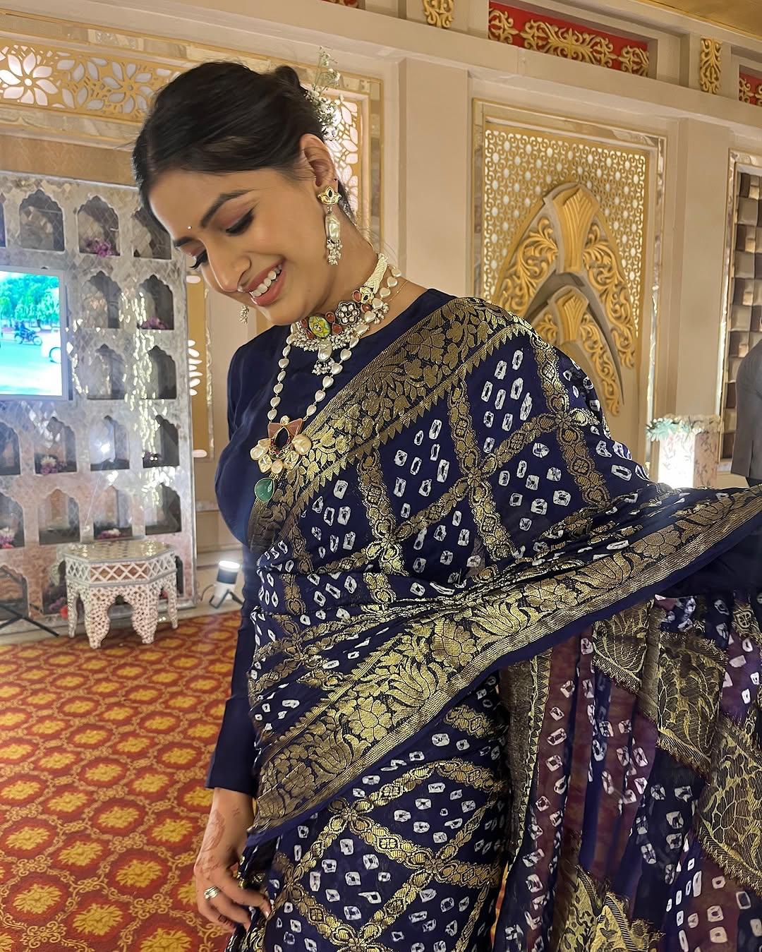 Nevy Blue Traditional Silk Saree