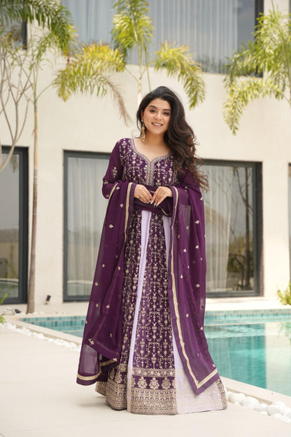 Purple Lining Soft Cotton Gown