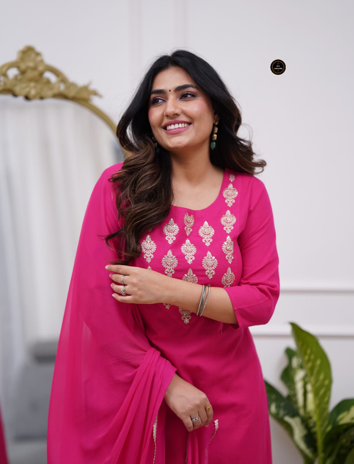 Pink Exclusive Diwali Cotton Kurti