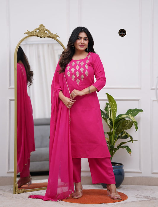 Pink Exclusive Diwali Cotton Kurti