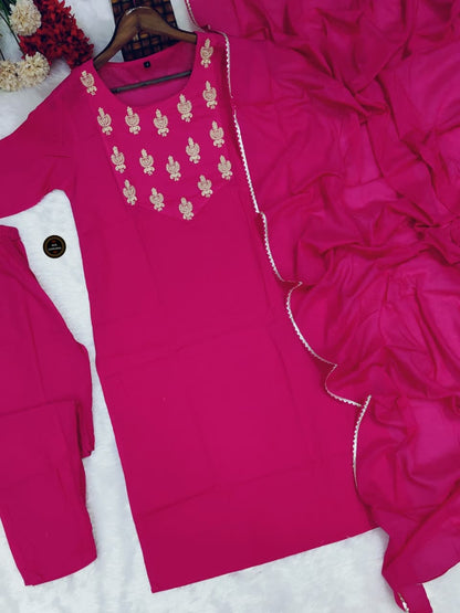Pink Exclusive Diwali Cotton Kurti