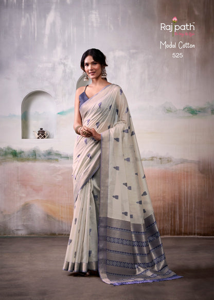 Purple Elegant Zari Work Premium Look Saree