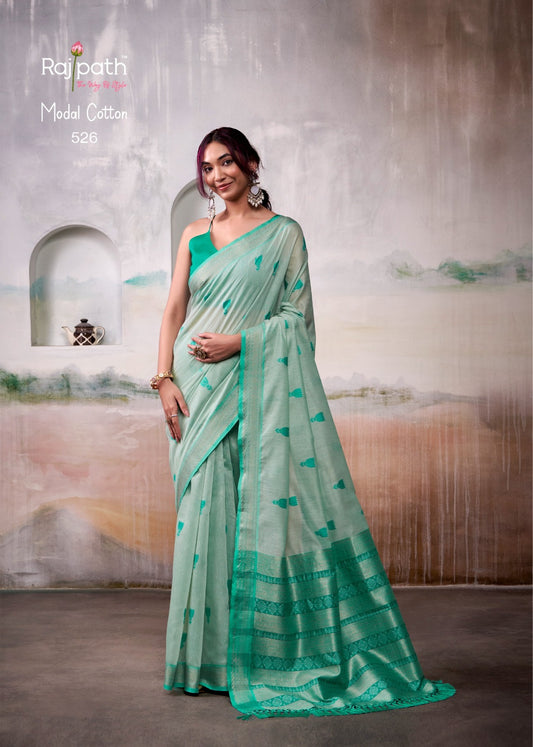 Blue Aqua Heavy Designer Saree