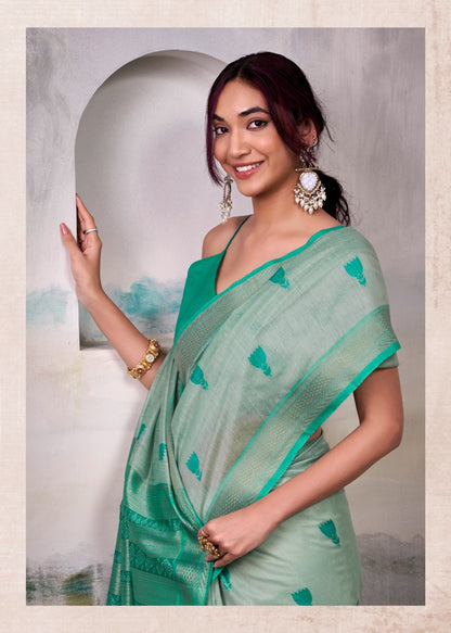 Blue Aqua Heavy Designer Saree