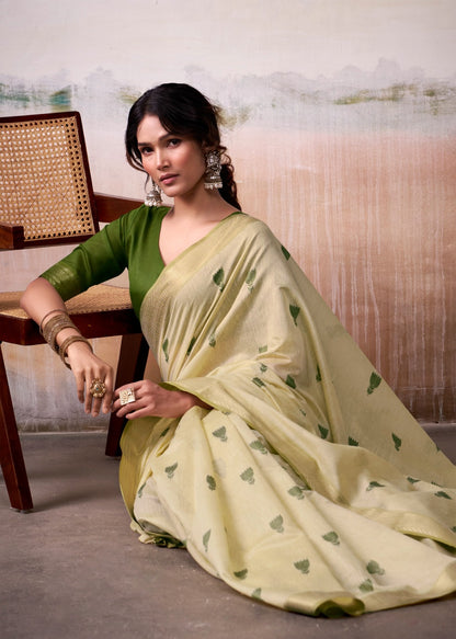 Green Premium Modal Cotton Saree