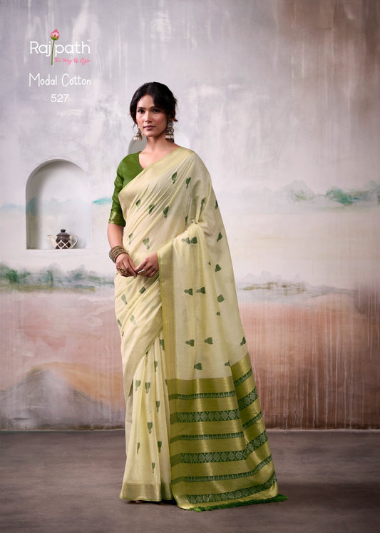 Green Premium Modal Cotton Saree