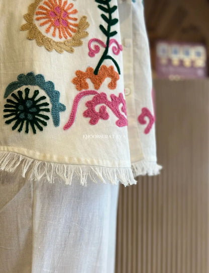 Latest Fully Embroidered Work Cord Set