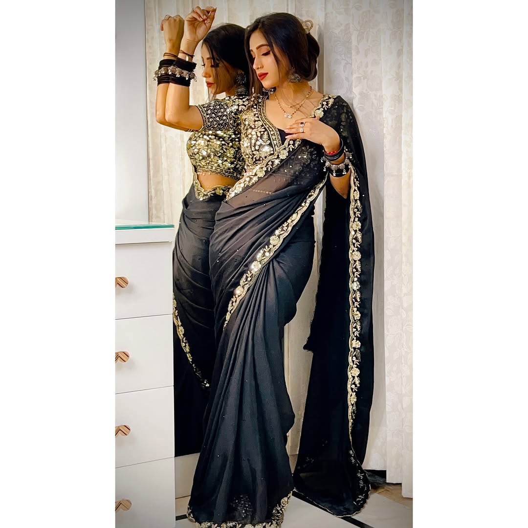 Blackj Soft Rangoli Silk Saree