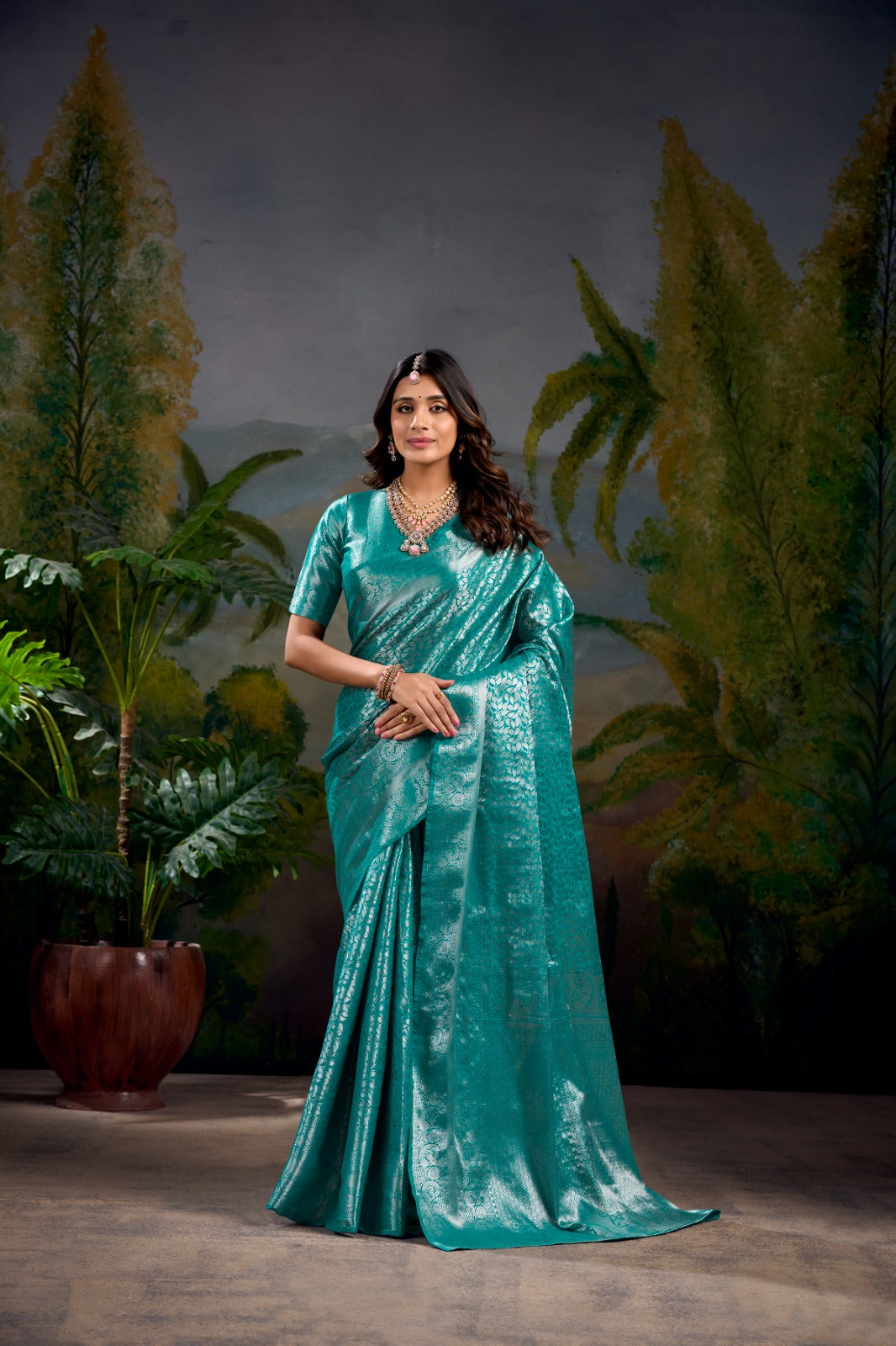 Blue Premium Soft Kanjivaram Silk Saree