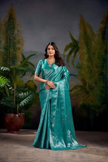 Blue Premium Soft Kanjivaram Silk Saree
