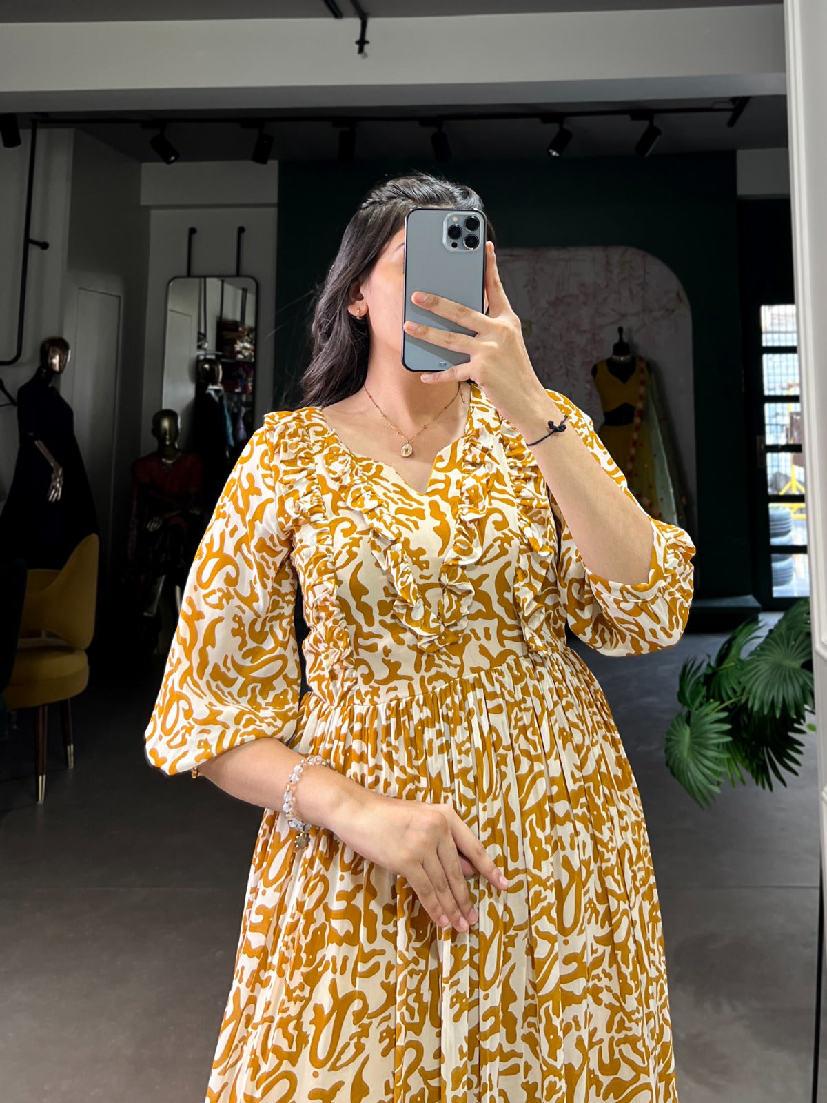 Yellow Fully Stitched Premium Frock