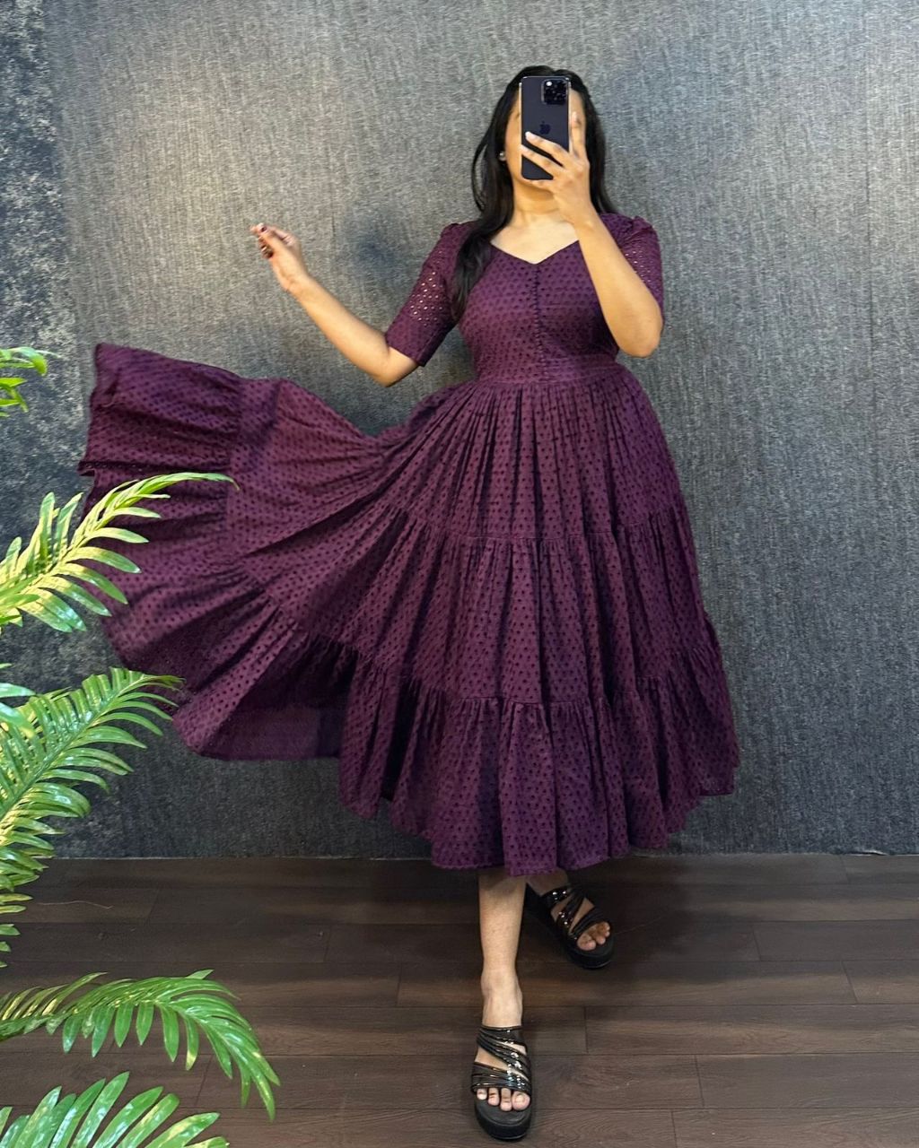 Plum Purple Trending Midi Dress
