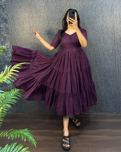 Plum Purple Trending Midi Dress