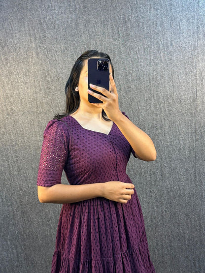 Plum Purple Trending Midi Dress
