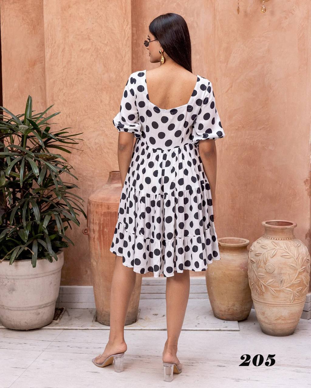 White Exclusive Rayon with Digital Printed Dress