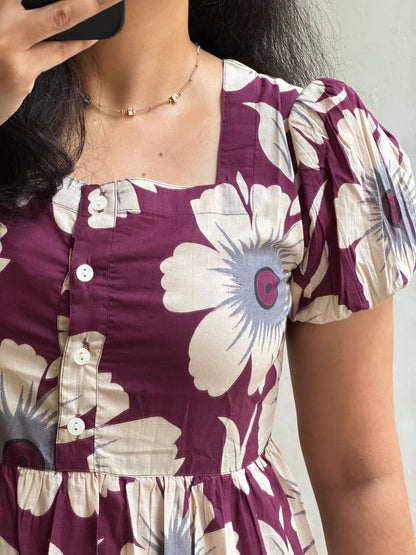 Onion Soft Cotton Short Sleeve Casual Dress