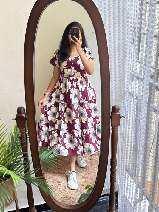 Onion Soft Cotton Short Sleeve Casual Dress