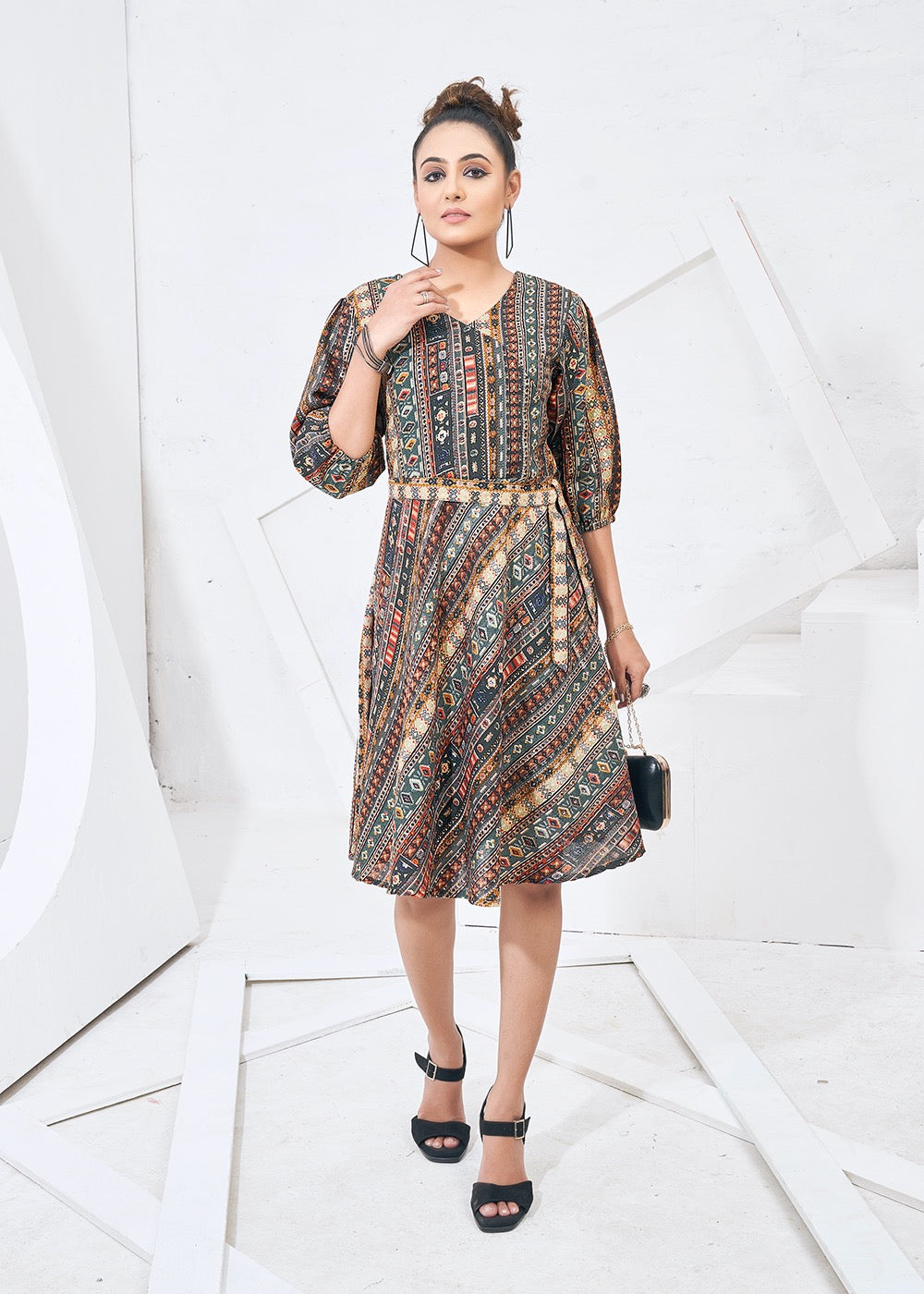 Multicoloured Digital Printed Western Kurti