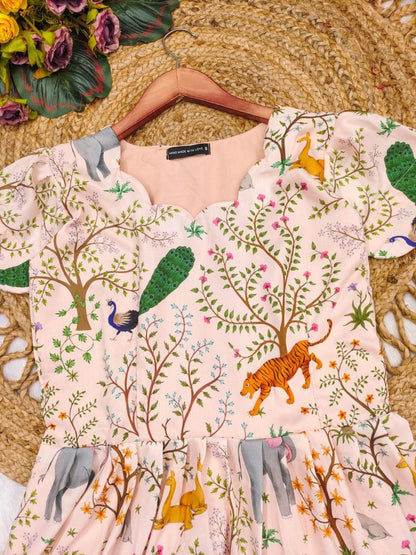 Pink Beautifull Pure Cotton Midi Dress