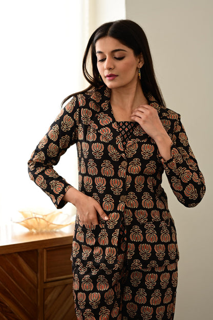 Brown Anarkali Designer 3 piece Suit