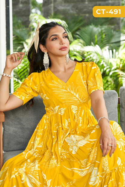 Yellow Premium Soft Cotton Dress