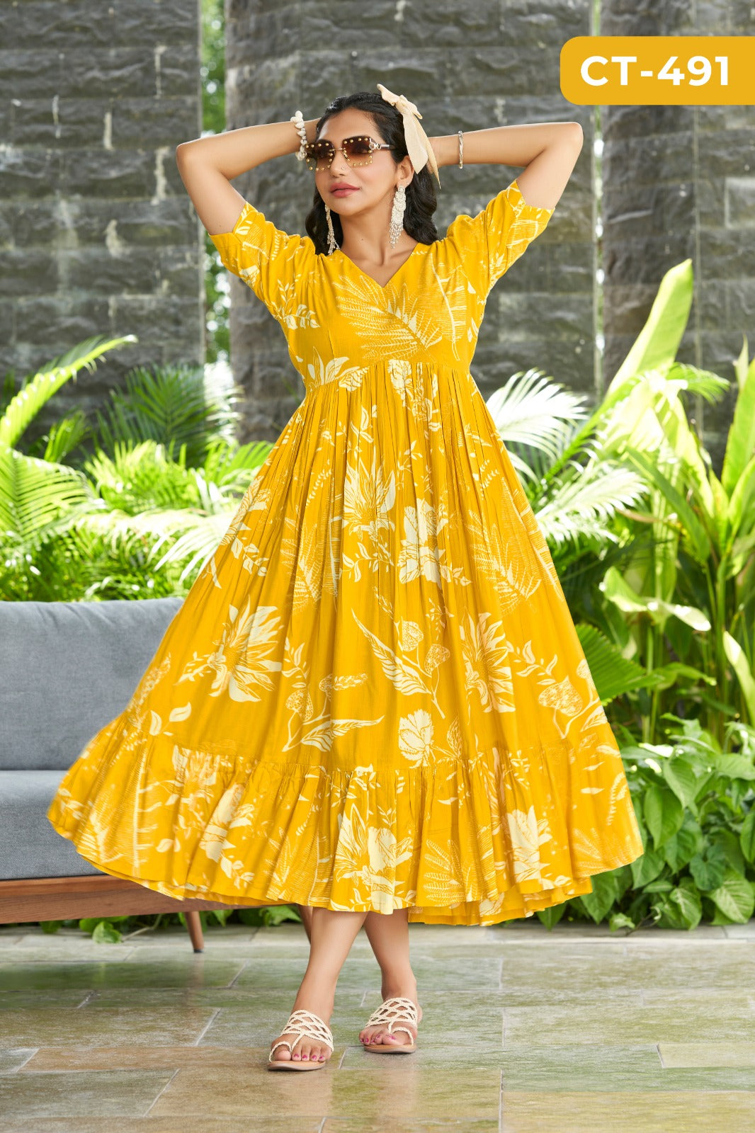 Yellow Premium Soft Cotton Dress