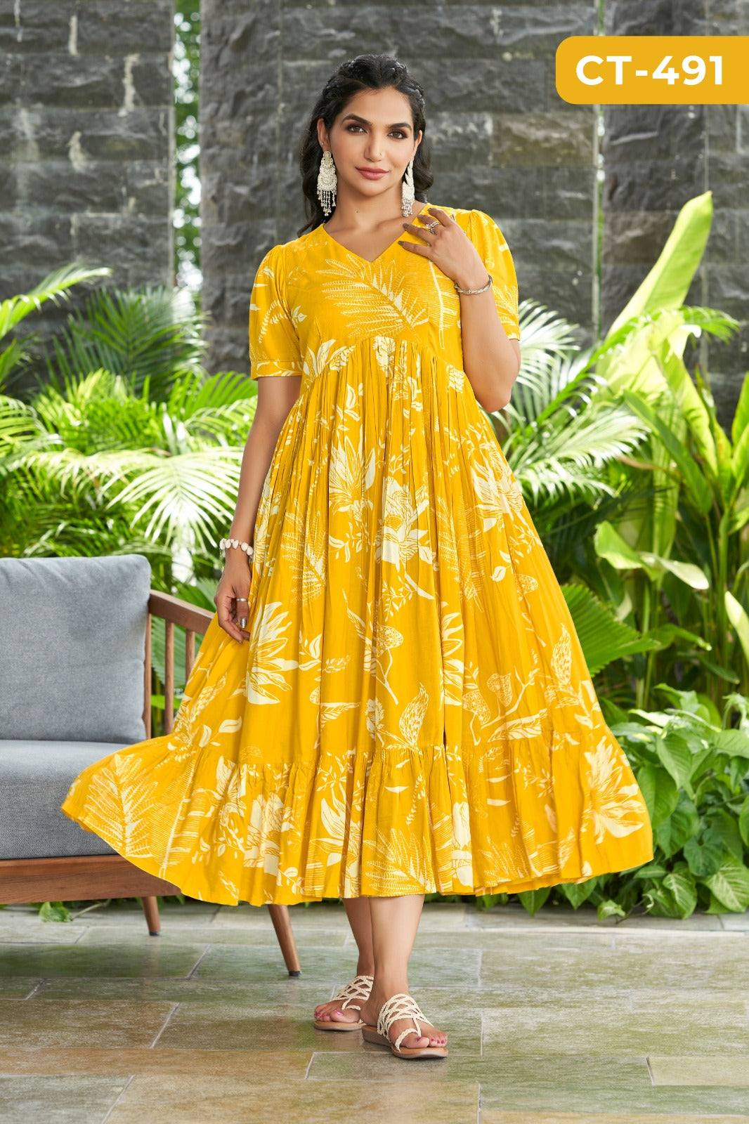 Yellow Premium Soft Cotton Dress