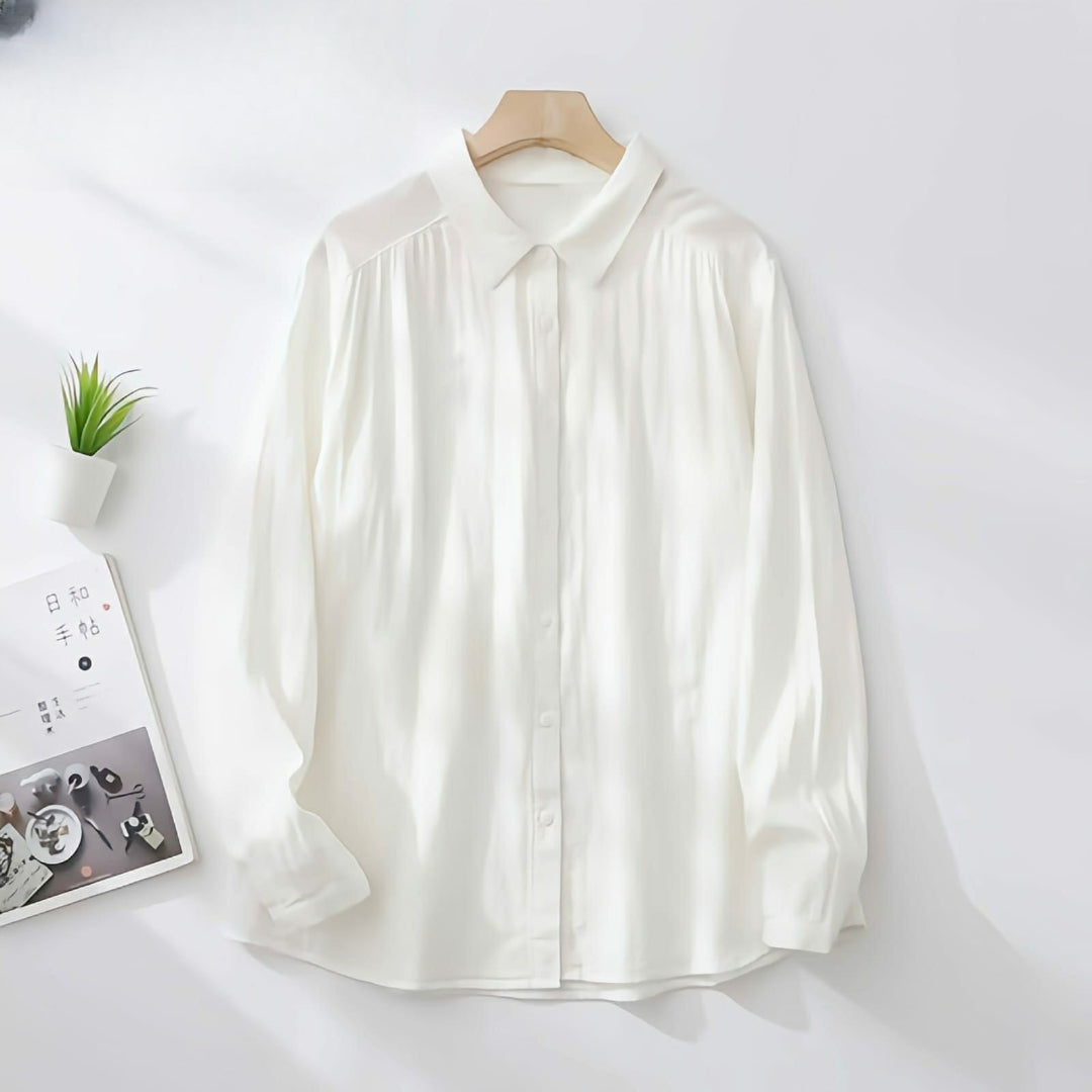 White Basic Solid Formal Shirt