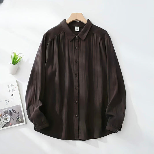Brown Midnight Polished Long Sleev Shirt