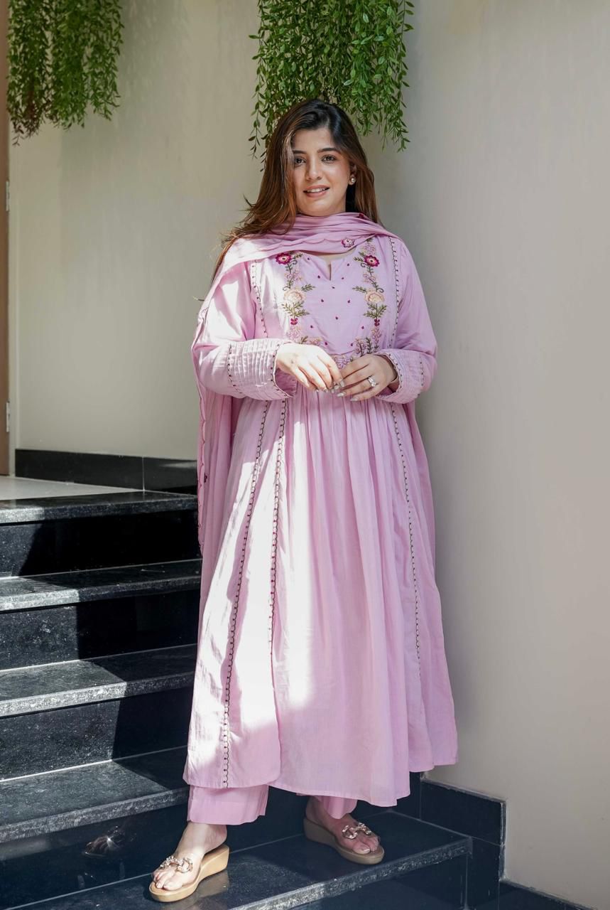 Purple Premium Chanderi Silk Kurta & pant