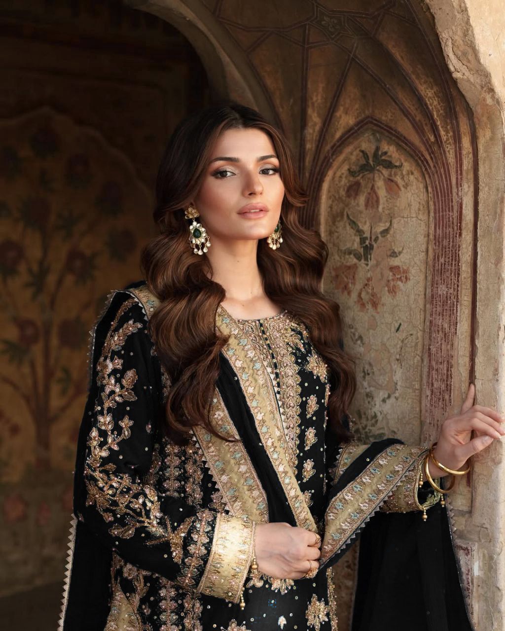 Black Heavy Embroidered Pakistani Suit